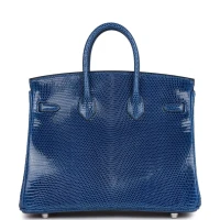 Hermes Birkin 25 Bleu Saphir Lizard Palladium Hardware Hermes Birkin 25 Bleu Saphir Lizard Palladium Hardware