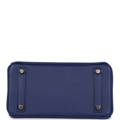 Hermes Birkin 25 Bleu Saphir Taurillion Novillo and Bleu Marine Matte Alligator Touch Rose Gold Hardware Hermes Birkin 25 Bleu Saphir Taurillion Novillo and Bleu Marine Matte Alligator Touch Rose Gold Hardware