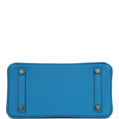 Hermes Birkin 25 Bleu Zanzibar Togo Gold Hardware