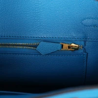 Hermes Birkin 25 Bleu Zanzibar Togo Gold Hardware