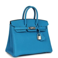 Hermes Birkin 25 Bleu Zanzibar Togo Palladium Hardware Hermes Birkin 25 Bleu Zanzibar Togo Palladium Hardware