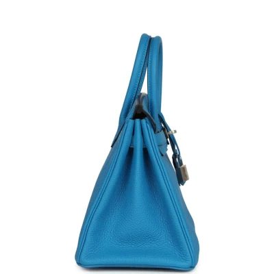 Hermes Birkin 25 Bleu Zanzibar Togo Palladium Hardware Hermes Birkin 25 Bleu Zanzibar Togo Palladium Hardware