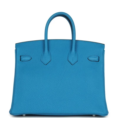 Hermes Birkin 25 Bleu Zanzibar Togo Palladium Hardware Hermes Birkin 25 Bleu Zanzibar Togo Palladium Hardware
