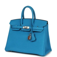Hermes Birkin 25 Bleu Zanzibar Togo Palladium Hardware Hermes Birkin 25 Bleu Zanzibar Togo Palladium Hardware