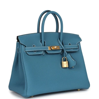 Hermes Birkin 25 Blue Jean Togo Gold Hardware Hermes Birkin 25 Blue Jean Togo Gold Hardware