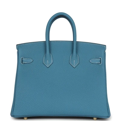 Hermes Birkin 25 Blue Jean Togo Gold Hardware Hermes Birkin 25 Blue Jean Togo Gold Hardware