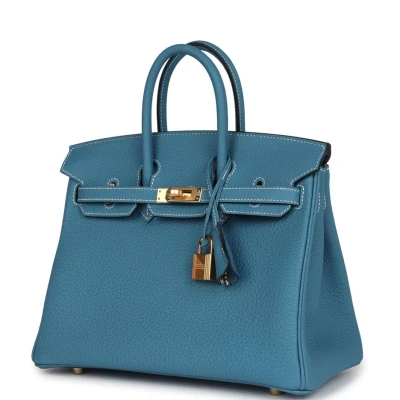 Hermes Birkin 25 Blue Jean Togo Gold Hardware Hermes Birkin 25 Blue Jean Togo Gold Hardware