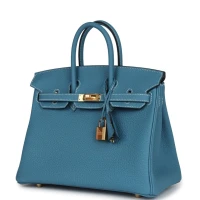 Hermes Birkin 25 Blue Jean Togo Gold Hardware Hermes Birkin 25 Blue Jean Togo Gold Hardware