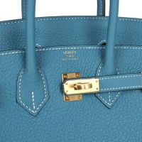Hermes Birkin 25 Blue Jean Togo Gold Hardware Hermes Birkin 25 Blue Jean Togo Gold Hardware