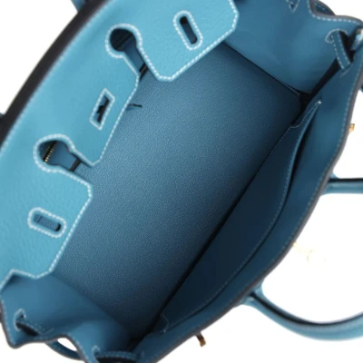 Hermes Birkin 25 Blue Jean Togo Gold Hardware Hermes Birkin 25 Blue Jean Togo Gold Hardware