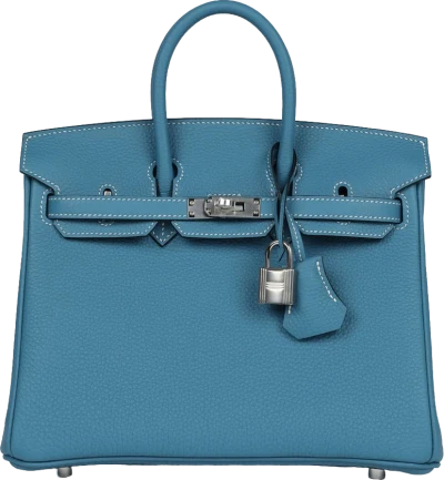 Hermes Birkin 25 Blue Jean Togo Palladium Hardware Hermes Birkin 25 Blue Jean Togo Palladium Hardware