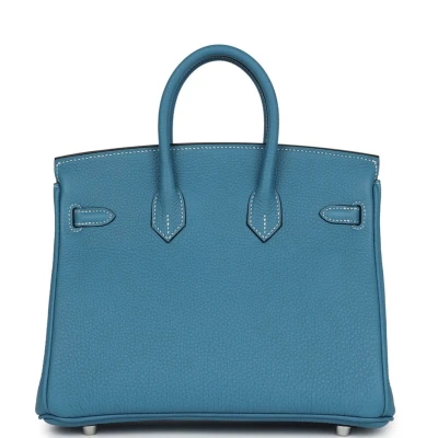 Hermes Birkin 25 Blue Jean Togo Palladium Hardware Hermes Birkin 25 Blue Jean Togo Palladium Hardware
