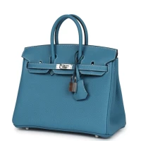 Hermes Birkin 25 Blue Jean Togo Palladium Hardware Hermes Birkin 25 Blue Jean Togo Palladium Hardware