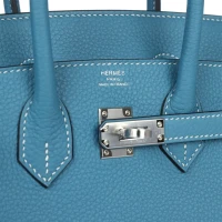 Hermes Birkin 25 Blue Jean Togo Palladium Hardware Hermes Birkin 25 Blue Jean Togo Palladium Hardware