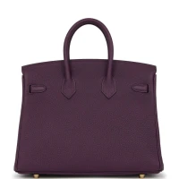 Hermes Birkin 25 Cassis Togo Gold Hardware