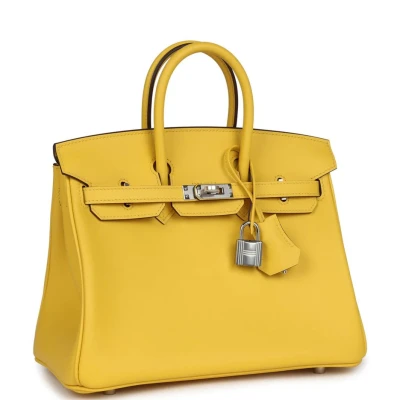 Hermes Birkin 25 Jaune de Naples Swift Palladium Hardware Hermes Birkin 25 Jaune de Naples Swift Palladium Hardware