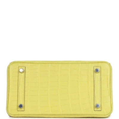 Hermes Birkin 25 Lime Matte Alligator Palladium Hardware Hermes Birkin 25 Lime Matte Alligator Palladium Hardware