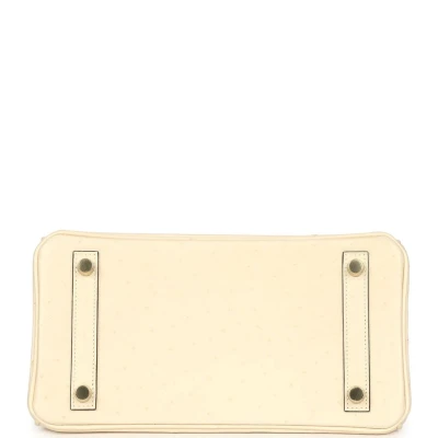 Hermes Birkin 25 Nata Ostrich Gold Hardware