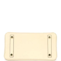Hermes Birkin 25 Nata Ostrich Gold Hardware