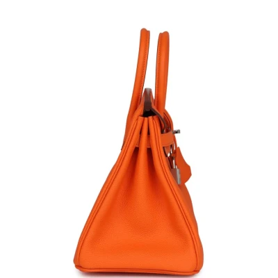 Hermes Birkin 25 Orange Minium Togo Palladium Hardware Hermes Birkin 25 Orange Minium Togo Palladium Hardware