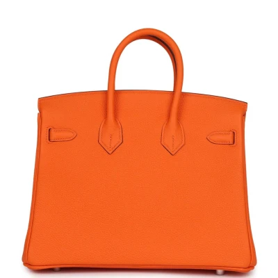 Hermes Birkin 25 Orange Minium Togo Palladium Hardware Hermes Birkin 25 Orange Minium Togo Palladium Hardware