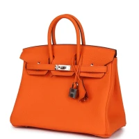 Hermes Birkin 25 Orange Minium Togo Palladium Hardware Hermes Birkin 25 Orange Minium Togo Palladium Hardware