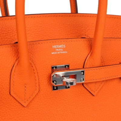 Hermes Birkin 25 Orange Minium Togo Palladium Hardware Hermes Birkin 25 Orange Minium Togo Palladium Hardware