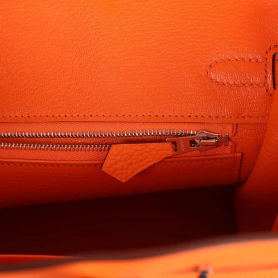 Hermes Birkin 25 Orange Minium Togo Palladium Hardware Hermes Birkin 25 Orange Minium Togo Palladium Hardware