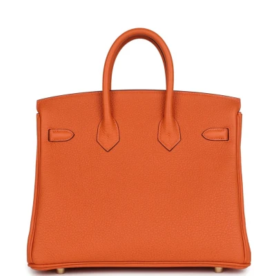 Hermes Birkin 25 Orange Togo Gold Hardware