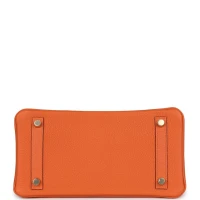 Hermes Birkin 25 Orange Togo Gold Hardware