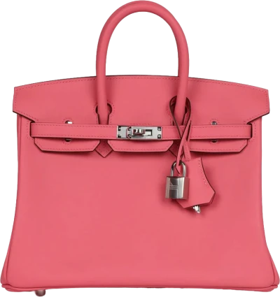 Hermes Birkin 25 Rose Azalee Swift Palladium Hardware Hermes Birkin 25 Rose Azalee Swift Palladium Hardware