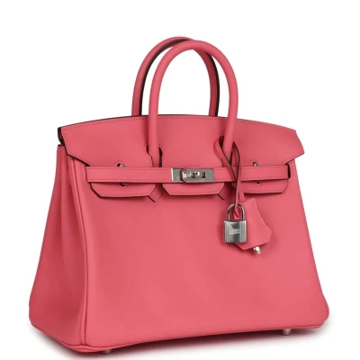 Hermes Birkin 25 Rose Azalee Swift Palladium Hardware Hermes Birkin 25 Rose Azalee Swift Palladium Hardware