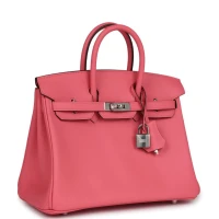 Hermes Birkin 25 Rose Azalee Swift Palladium Hardware Hermes Birkin 25 Rose Azalee Swift Palladium Hardware