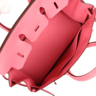 Hermes Birkin 25 Rose Azalee Swift Palladium Hardware Hermes Birkin 25 Rose Azalee Swift Palladium Hardware