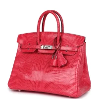 Hermes Birkin 25 Rose Extreme Varanus Niloticus Lizard Palladium Hardware