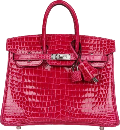 Hermes Birkin 25 Rose Mexico Shiny Porosus Crocodile Palladium Hardware Hermes Birkin 25 Rose Mexico Shiny Porosus Crocodile Palladium Hardware