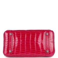 Hermes Birkin 25 Rose Mexico Shiny Porosus Crocodile Palladium Hardware Hermes Birkin 25 Rose Mexico Shiny Porosus Crocodile Palladium Hardware