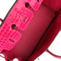 Hermes Birkin 25 Rose Mexico Shiny Porosus Crocodile Palladium Hardware Hermes Birkin 25 Rose Mexico Shiny Porosus Crocodile Palladium Hardware