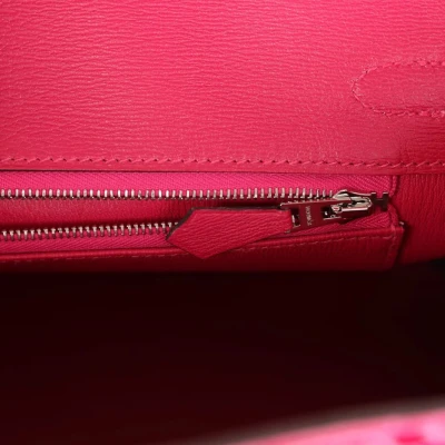 Hermes Birkin 25 Rose Mexico Shiny Porosus Crocodile Palladium Hardware Hermes Birkin 25 Rose Mexico Shiny Porosus Crocodile Palladium Hardware