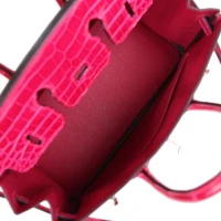 Hermes Birkin 25 Rose Mexico Shiny Porosus Crocodile Palladium Hardware Hermes Birkin 25 Rose Mexico Shiny Porosus Crocodile Palladium Hardware