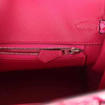 Hermes Birkin 25 Rose Mexico Shiny Porosus Crocodile Palladium Hardware Hermes Birkin 25 Rose Mexico Shiny Porosus Crocodile Palladium Hardware