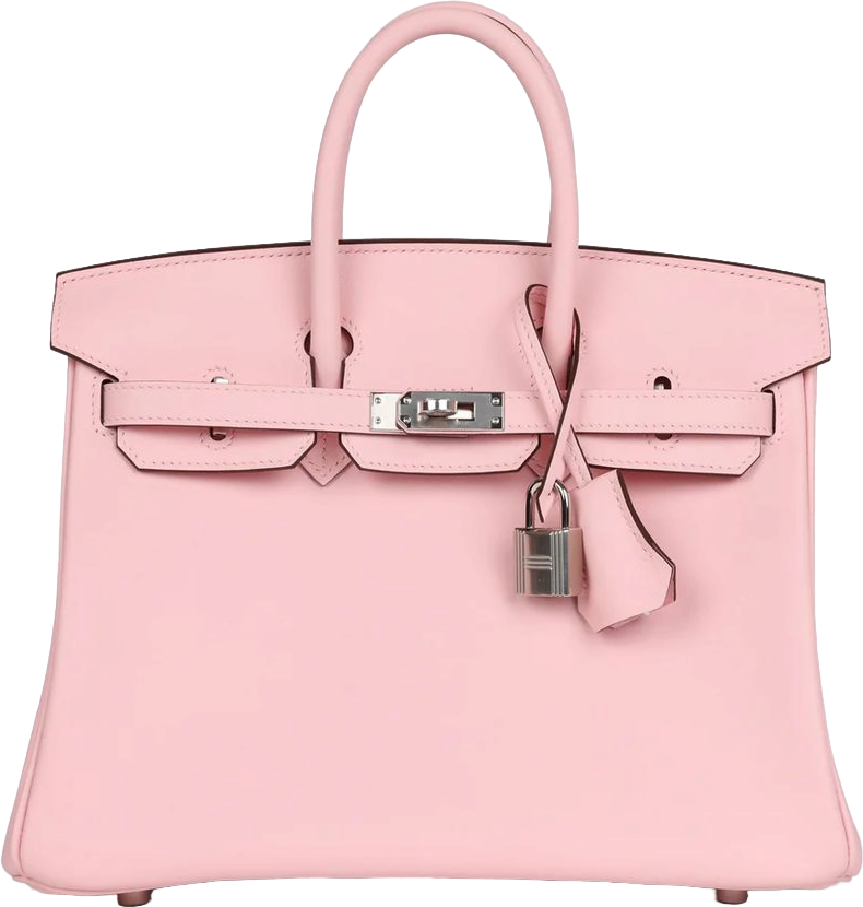 Hermes Birkin 25 Rose Sakura Swift Palladium Hardware