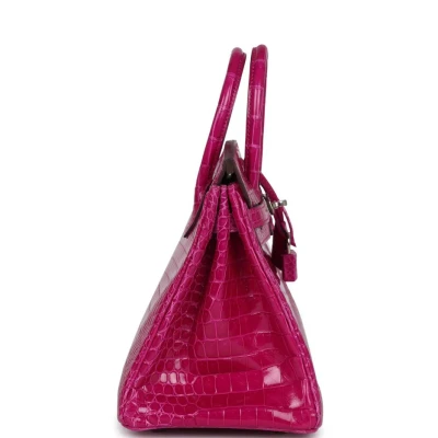 Hermes Birkin 25 Rose Sheherazade Shiny Porosus Crocodile Palladium Hardware Hermes Birkin 25 Rose Sheherazade Shiny Porosus Crocodile Palladium Hardware