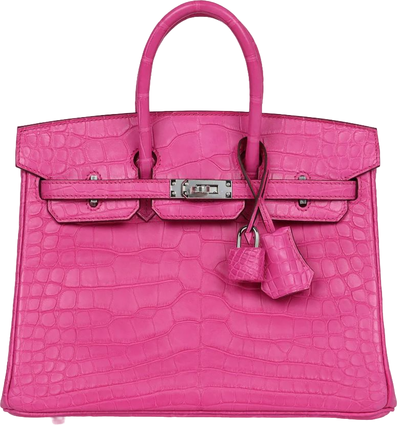 Hermes Birkin 25 Rose Shocking Matte Alligator Palladium Hardware