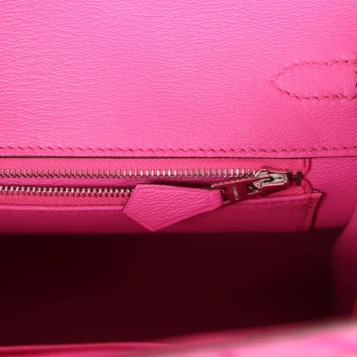 Hermes Birkin 25 Rose Shocking Matte Alligator Palladium Hardware Hermes Birkin 25 Rose Shocking Matte Alligator Palladium Hardware