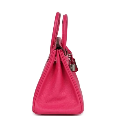 Hermes Birkin 25 Rose Tyrien Epsom Palladium Hardware