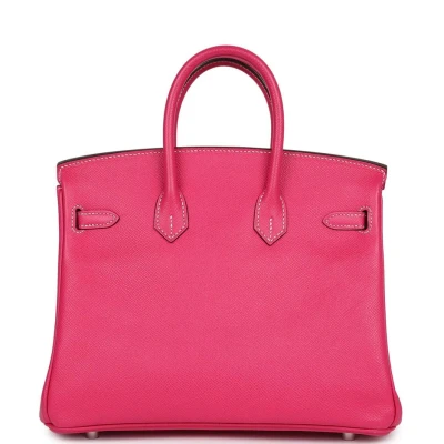 Hermes Birkin 25 Rose Tyrien Epsom Palladium Hardware
