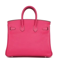 Hermes Birkin 25 Rose Tyrien Epsom Palladium Hardware