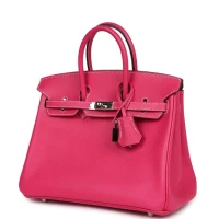 Hermes Birkin 25 Rose Tyrien Epsom Palladium Hardware