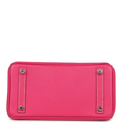 Hermes Birkin 25 Rose Tyrien Epsom Palladium Hardware